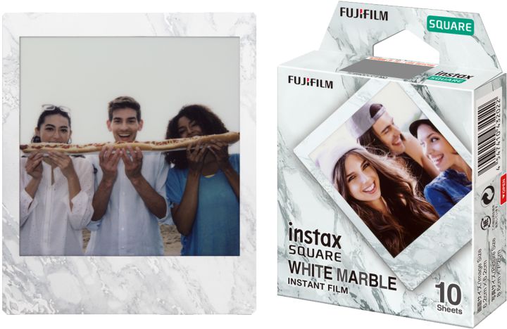 FUJIFILM Instax Square Film - White Marble (Hvid Marmor)